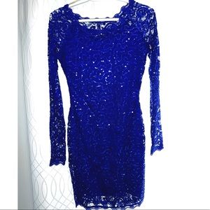Sequin heart mini dress